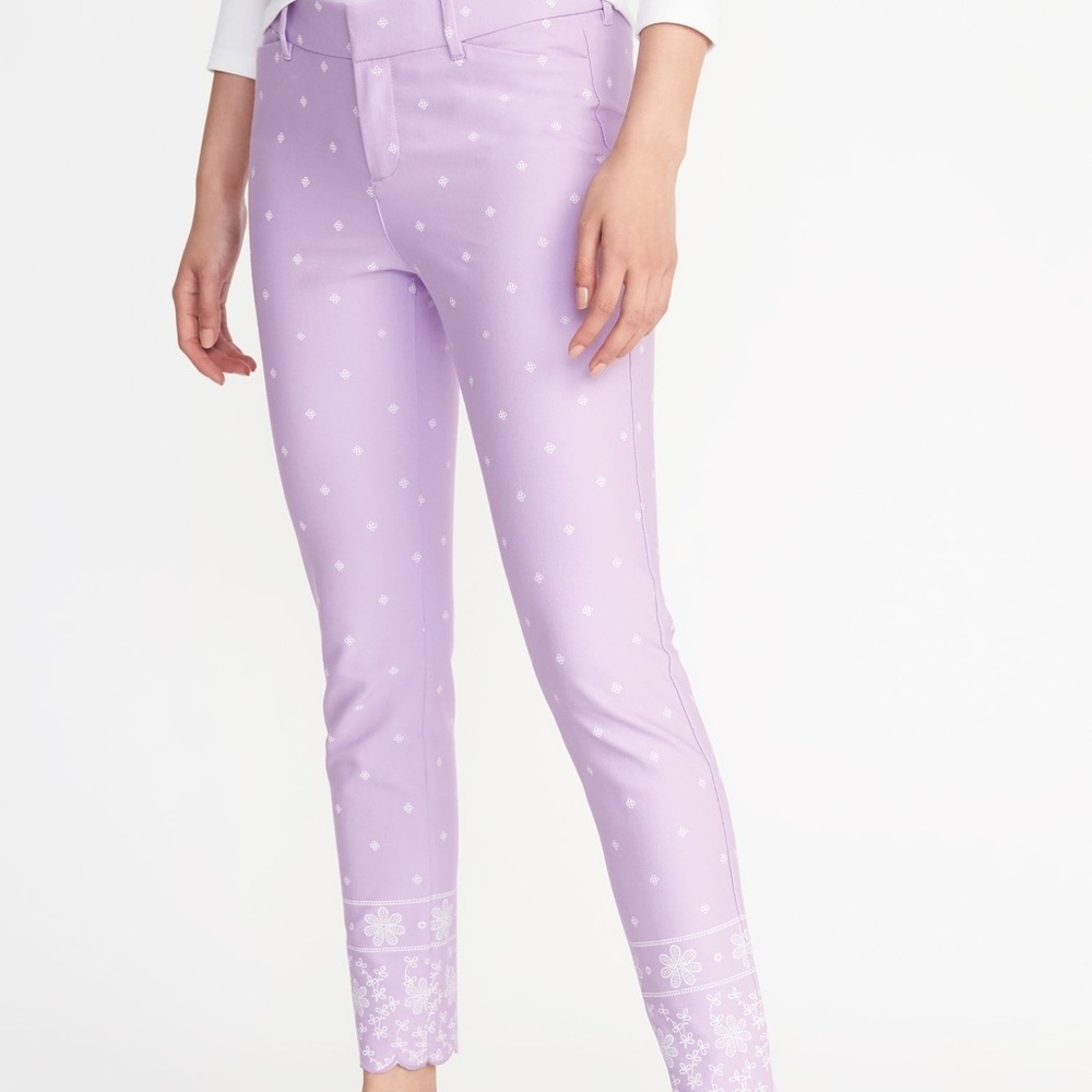 Lilac Print Pixie Pants